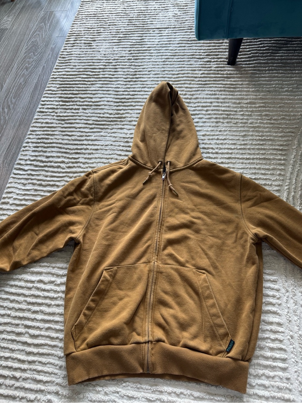 Filson Brown Zip-Up Hooded Jacket